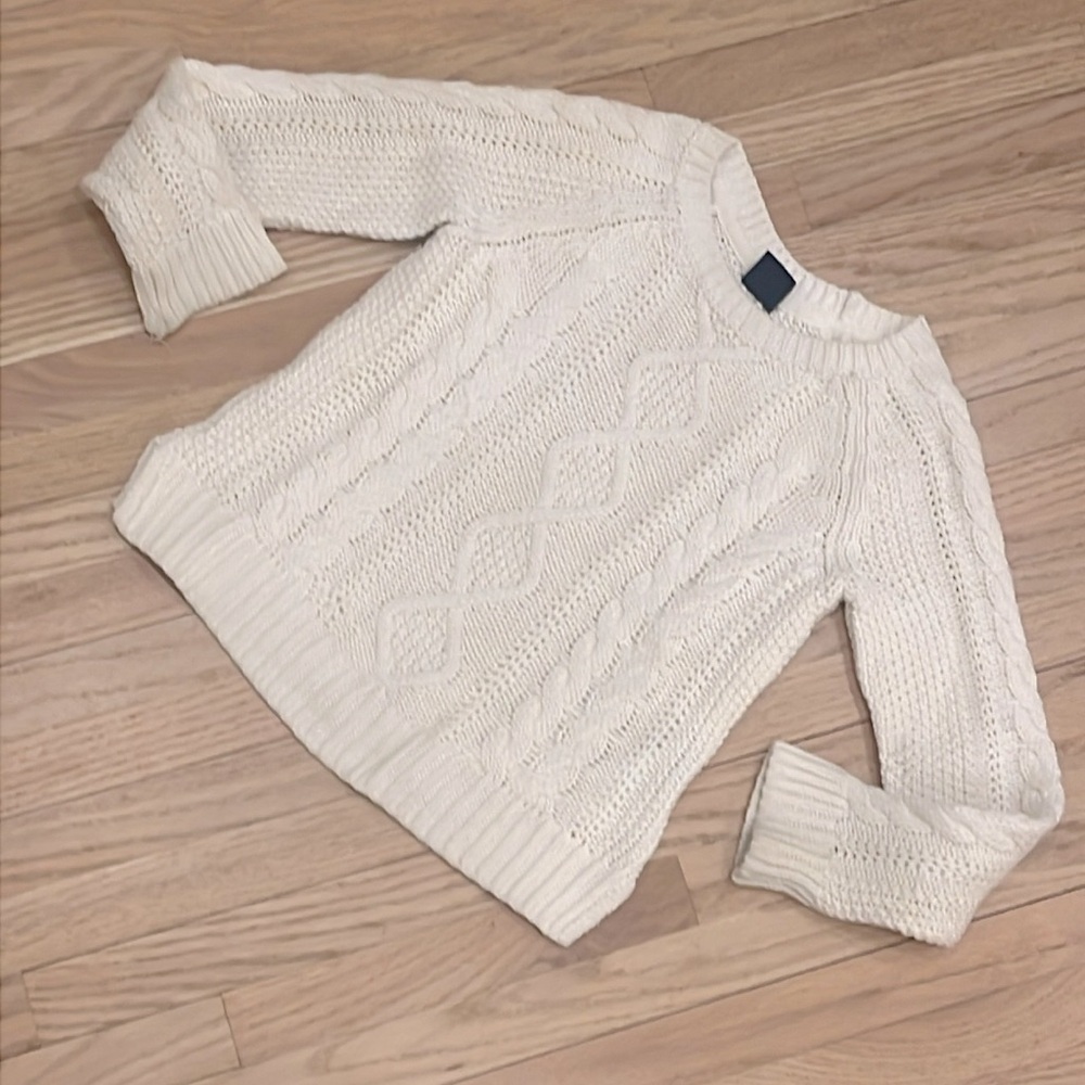 Baby Gap size 5 all cotton slightly off white knit sweater.
